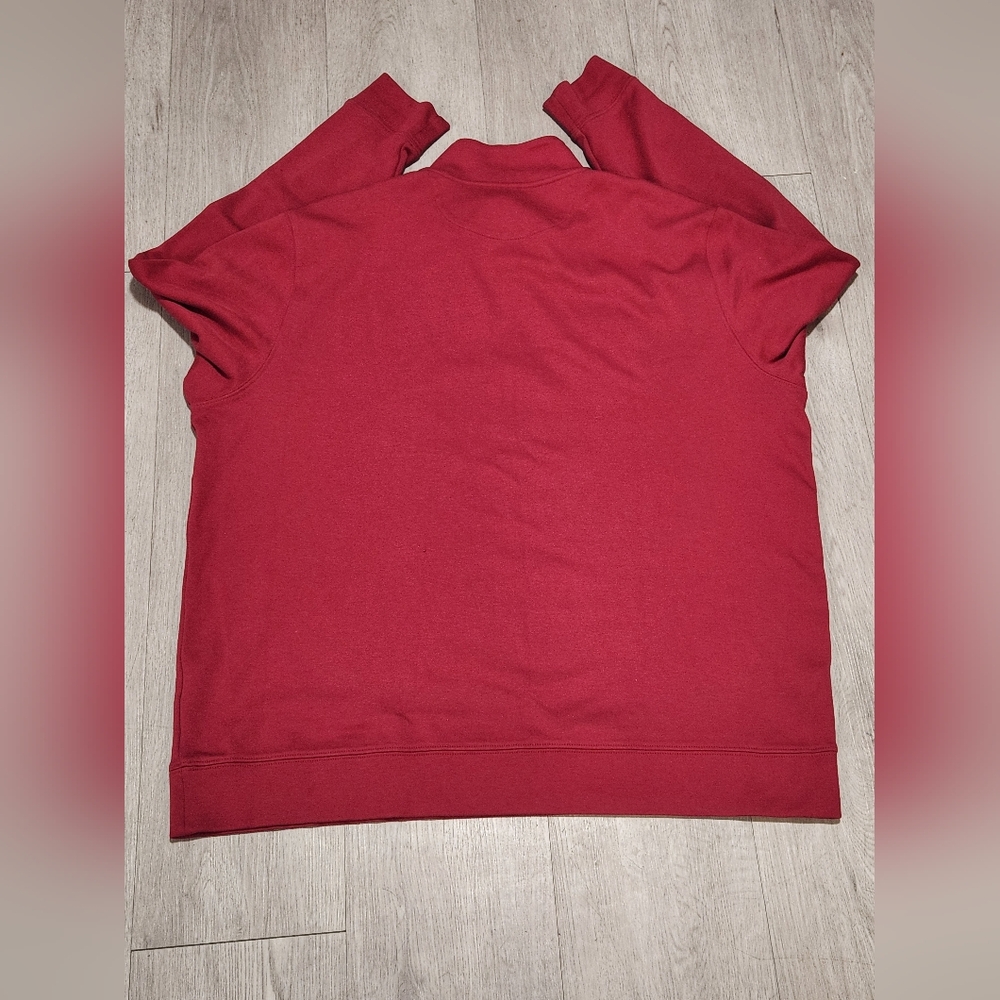 Red Quarter-Zip Pullover - image 5